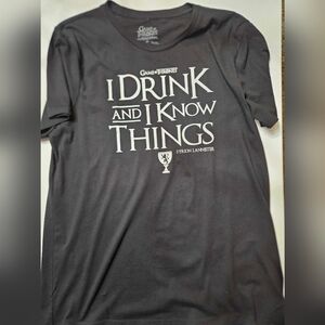 Game‎ Of Thrones T-Shirt Mens 3XL Black Grey Graphic Tyrion Lannister Quote Tee